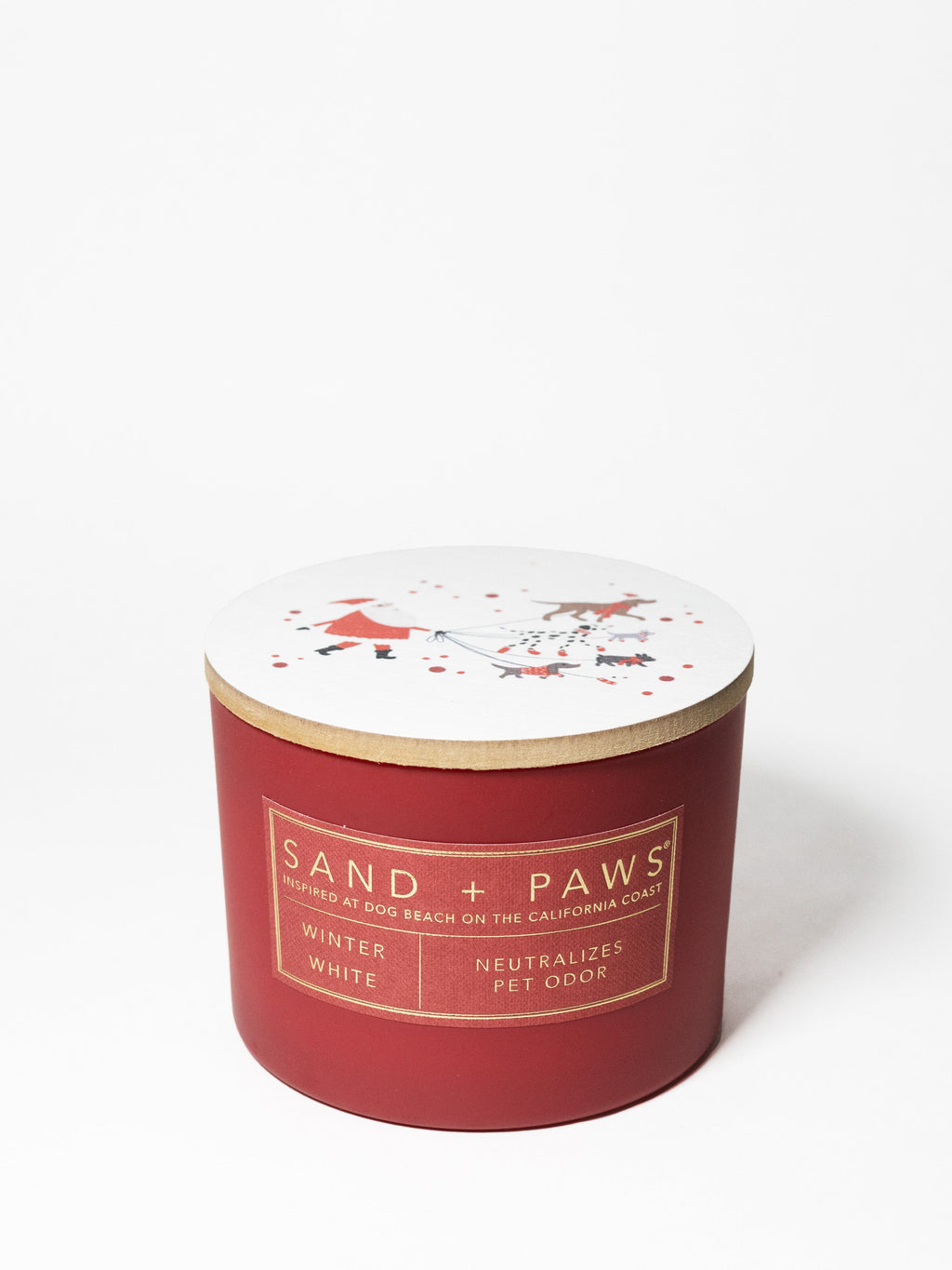 Elegant Sand + Paws Winter White 12 oz scented candle