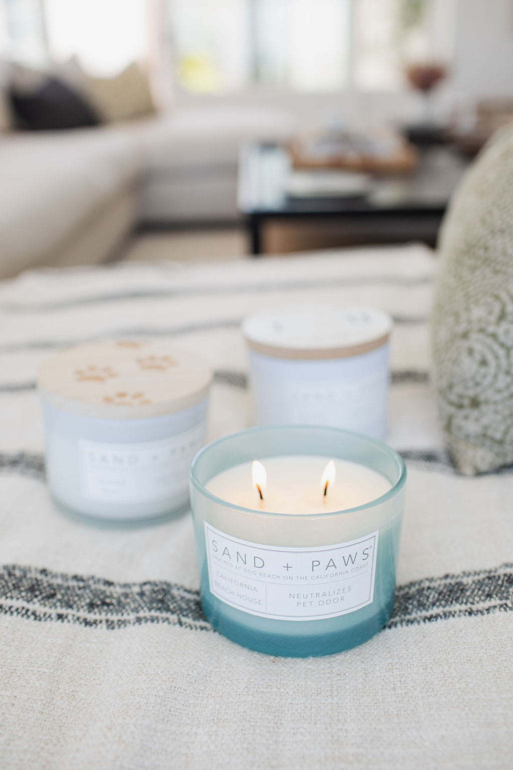 Elegant Sand + Paws California Beach House 12 oz scented candle