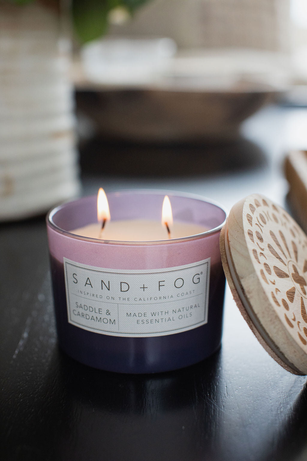 Elegant Saddle & Cardamom 12 oz scented candle