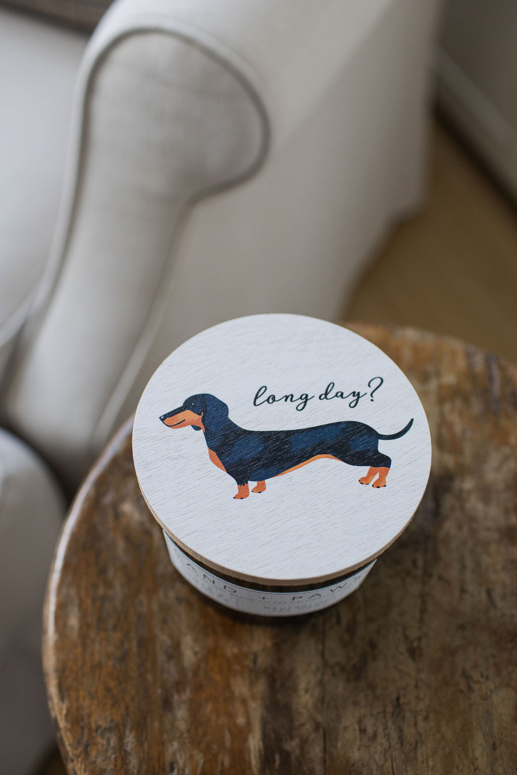 Elegant Sand + Paws Cedar & Lavender 12 oz scented candle