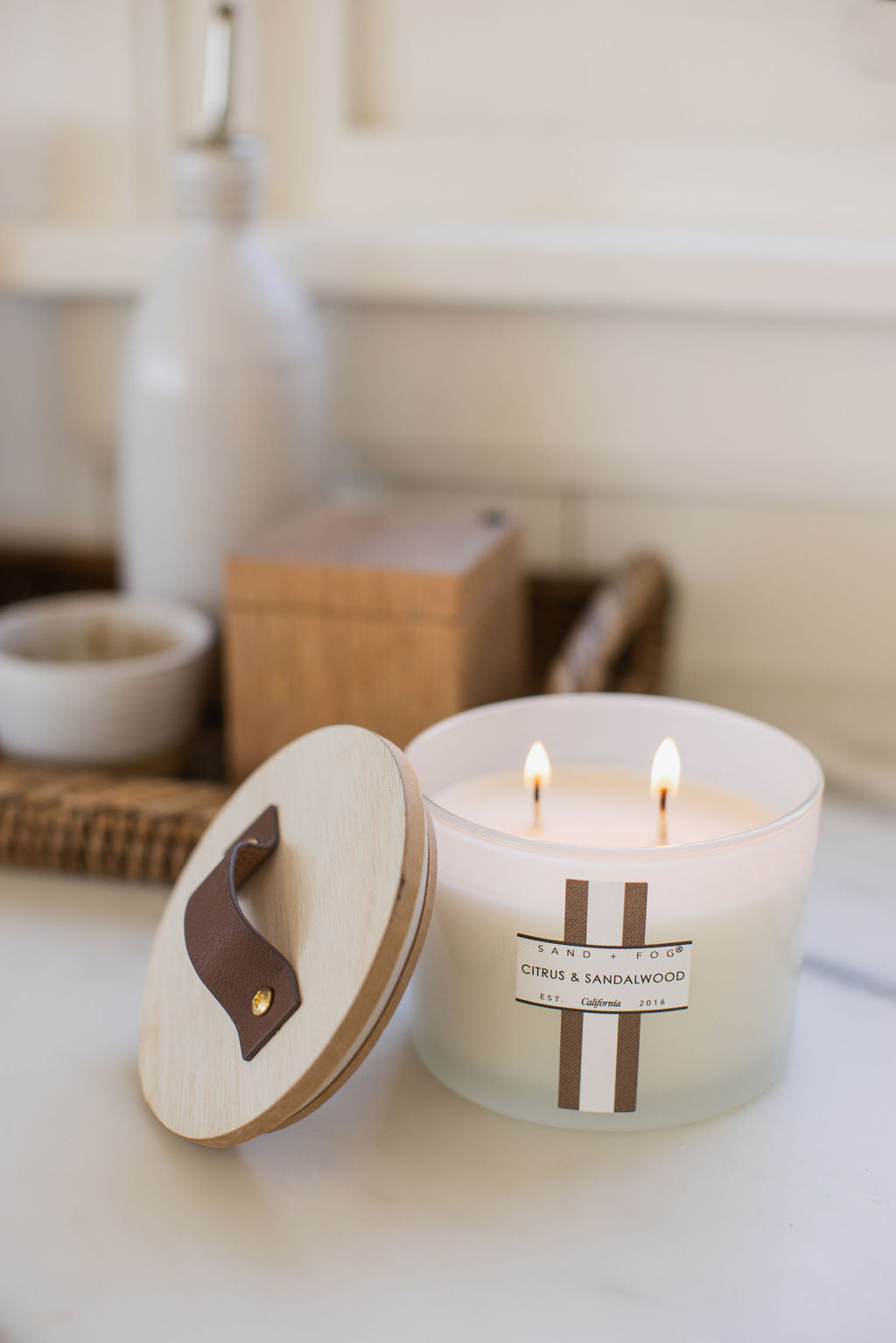 Elegant Citrus & Sandalwood 12 oz scented candle