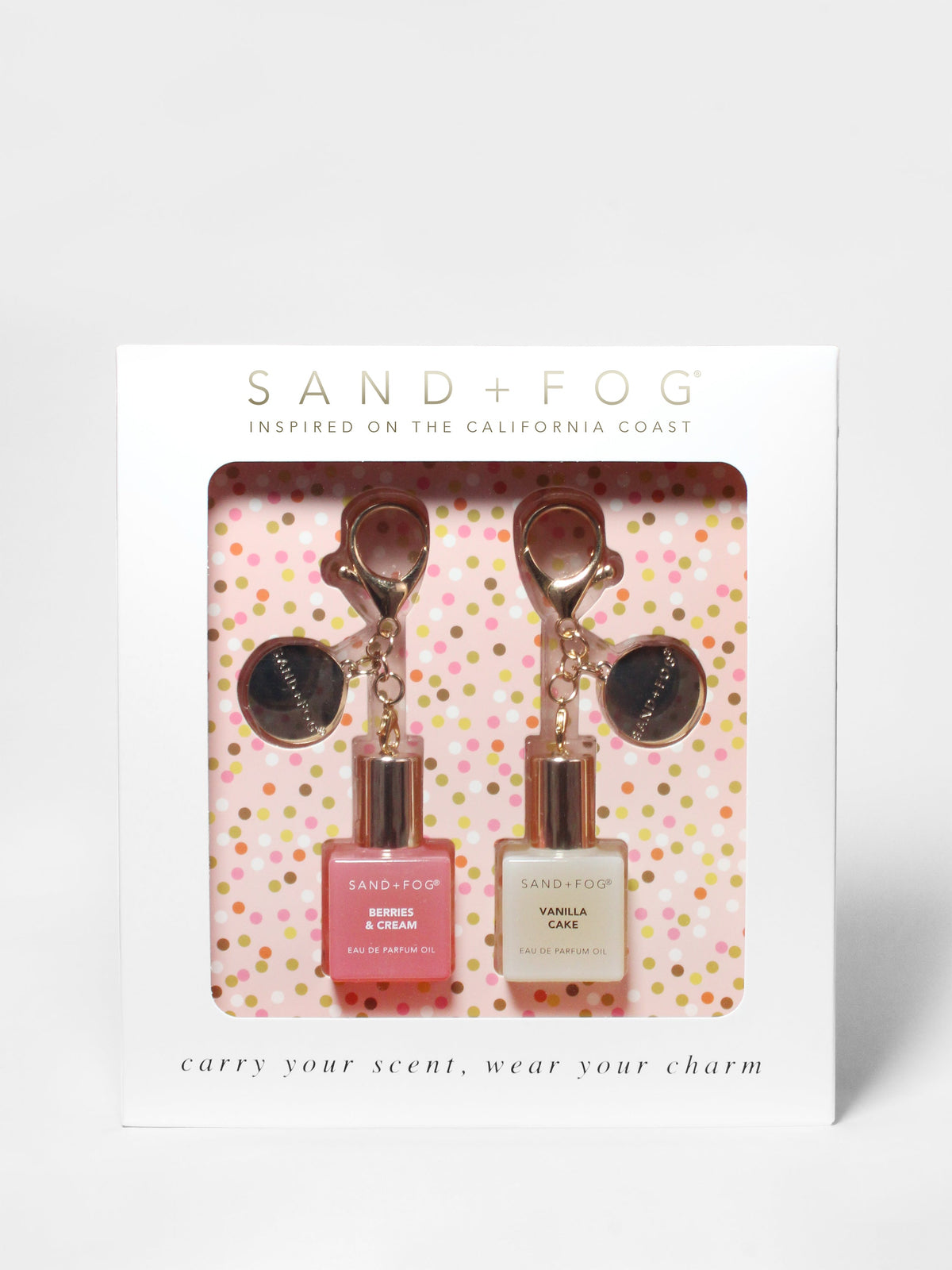 Nourishing Bag Charm Perfume Oil Rollerball Set - Berries & Cream + Vanilla Cake