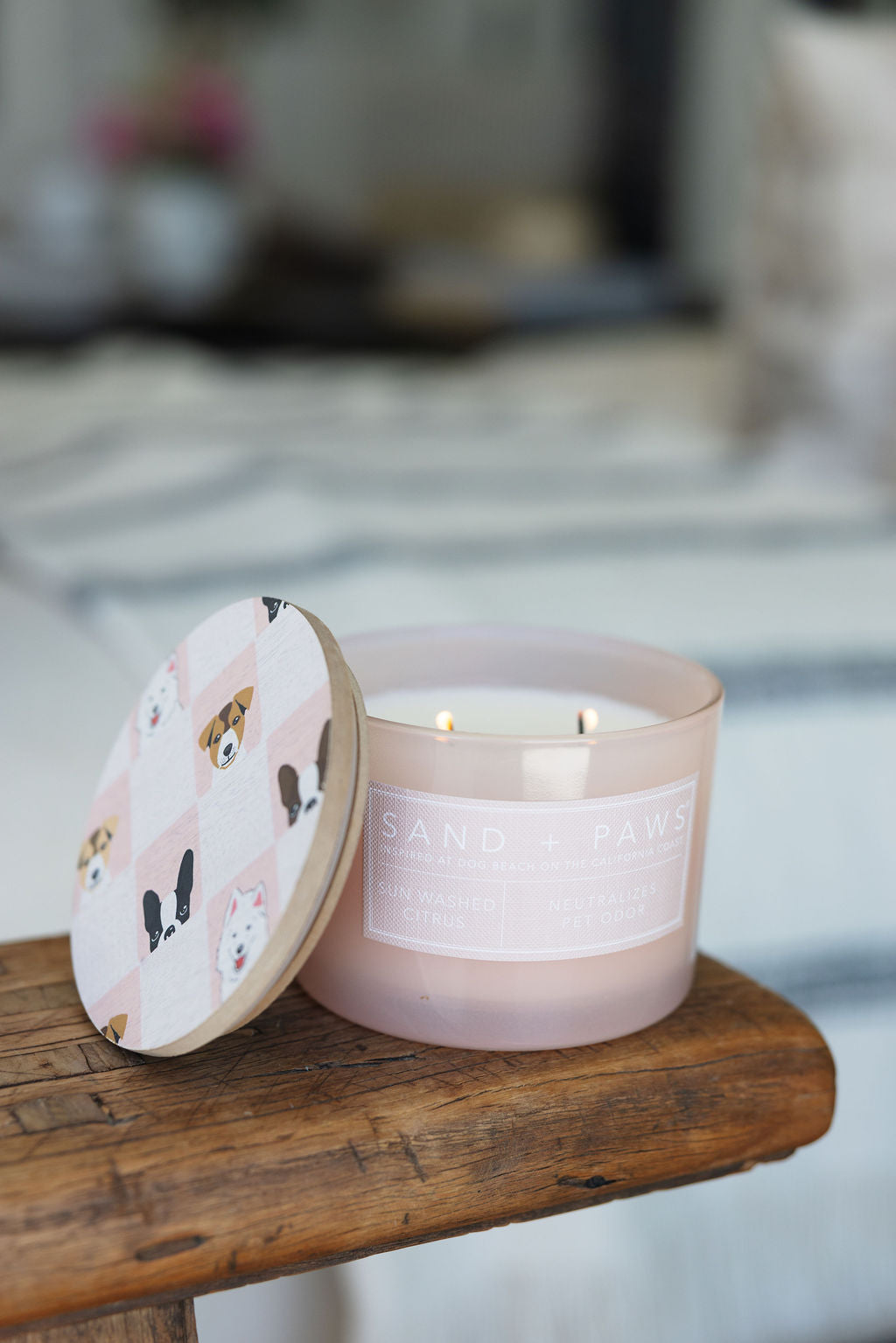 Elegant Sand + Paws Sun Washed Citrus 12 oz scented candle