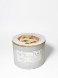 Elegant Sand + Paws Cashmere & Linen 12 oz scented candle