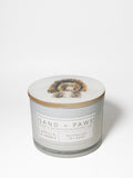 Elegant Sand + Paws Vanilla & Amber 12 oz scented candle