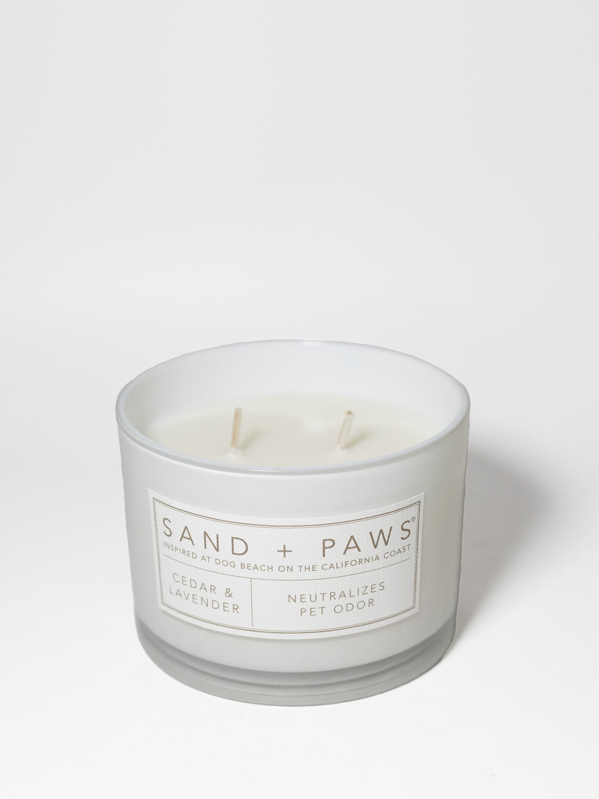 Elegant Sand + Paws Cedar & Lavender 12 oz scented candle