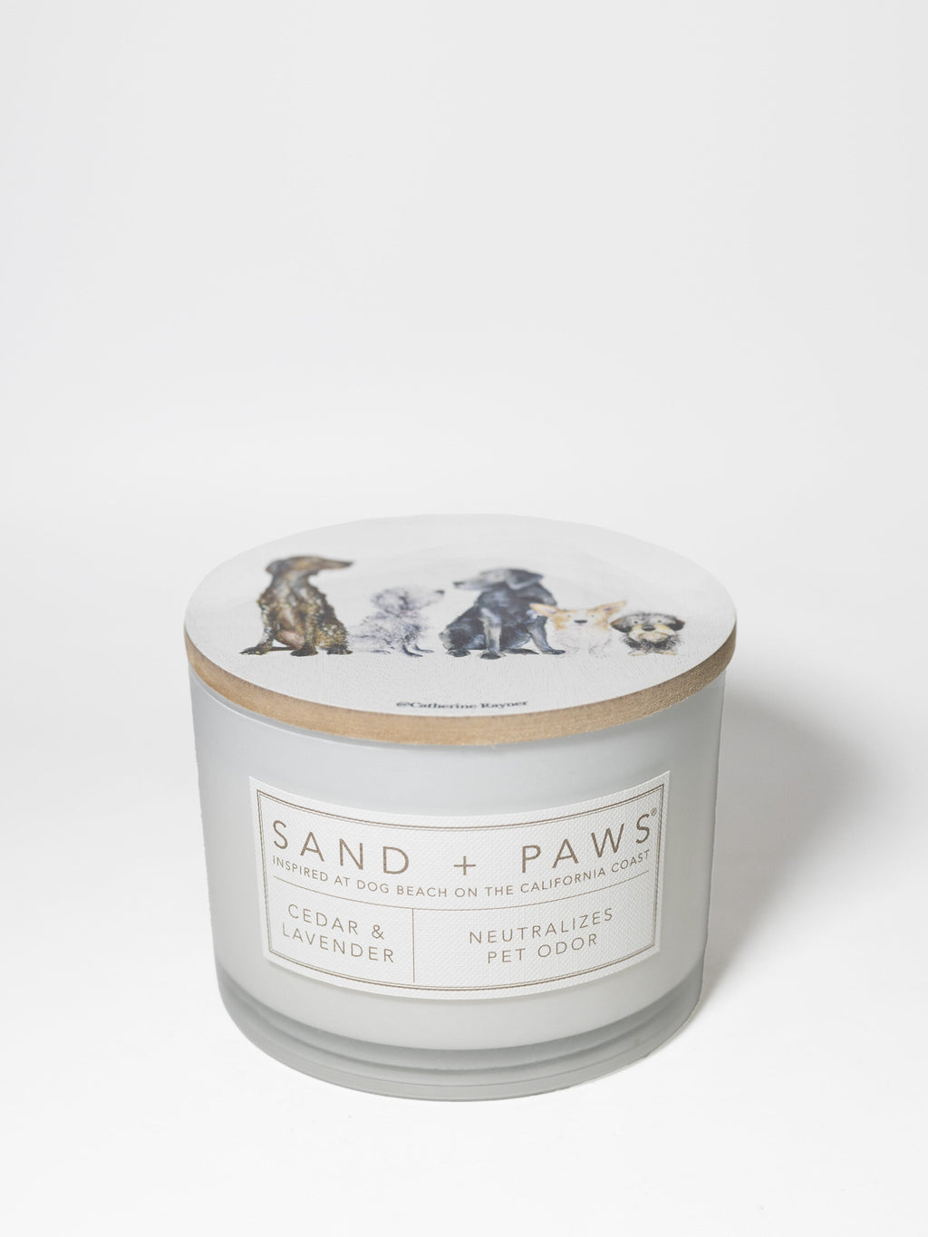Elegant Sand + Paws Cedar & Lavender 12 oz scented candle