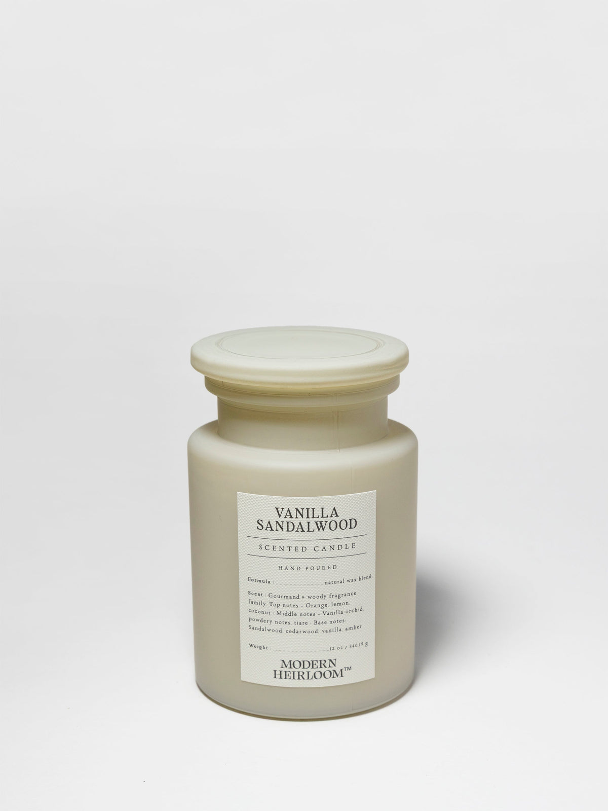 Elegant Vanilla Sandalwood 12 oz scented candle