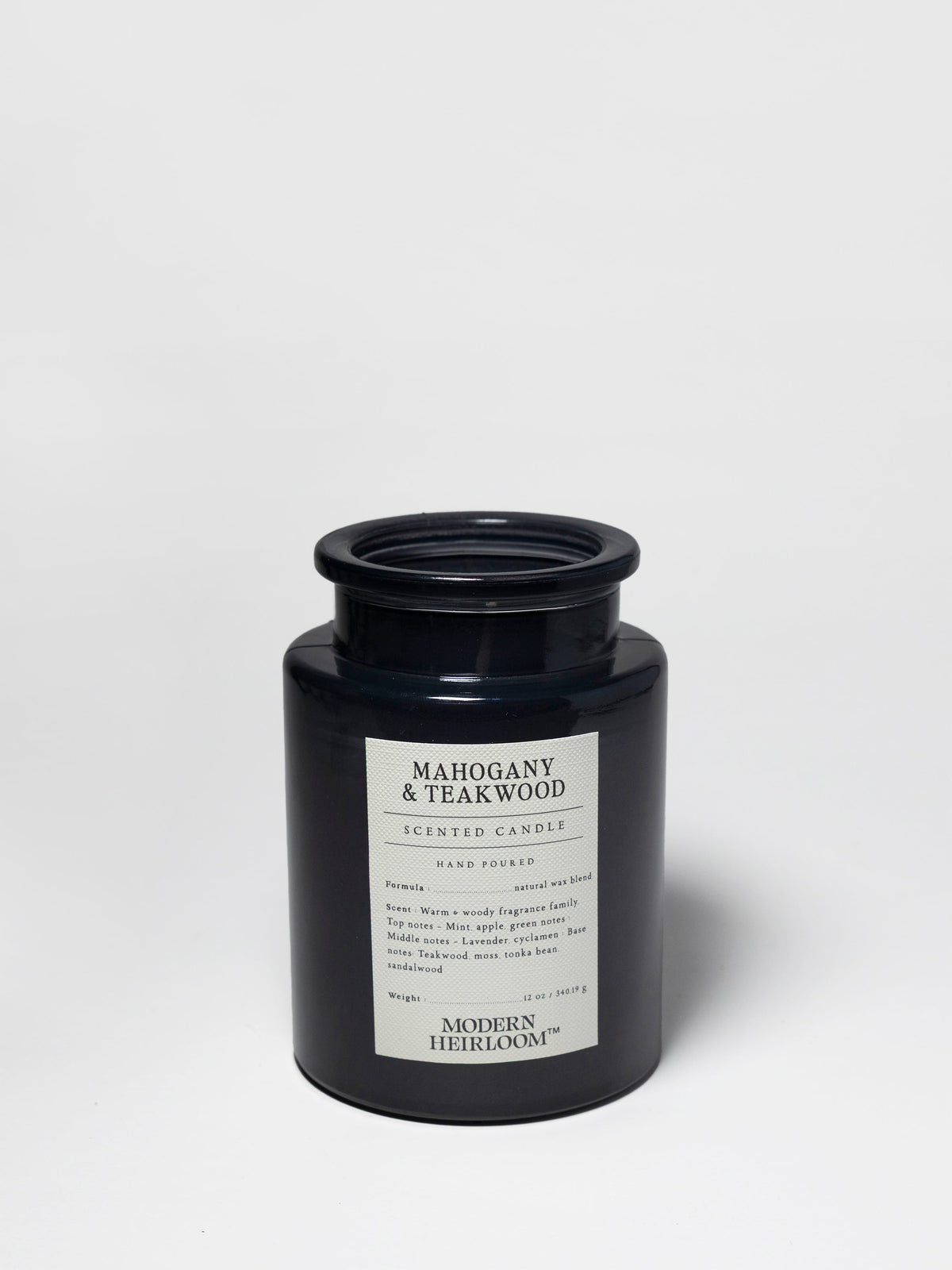 Elegant Mahogany & Teakwood 12 oz scented candle