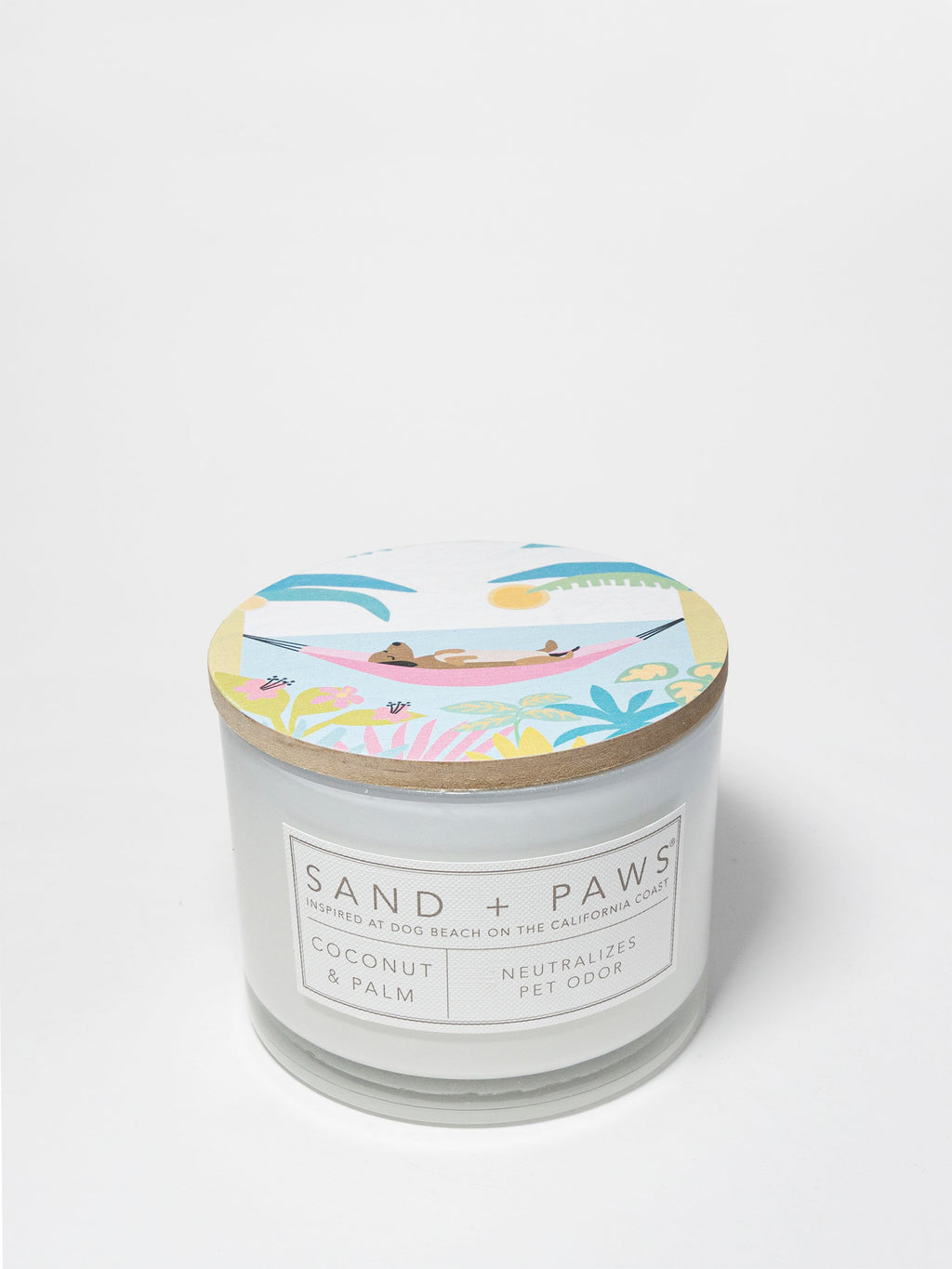 Elegant Sand + Paws Coconut & Palm 12 oz scented candle