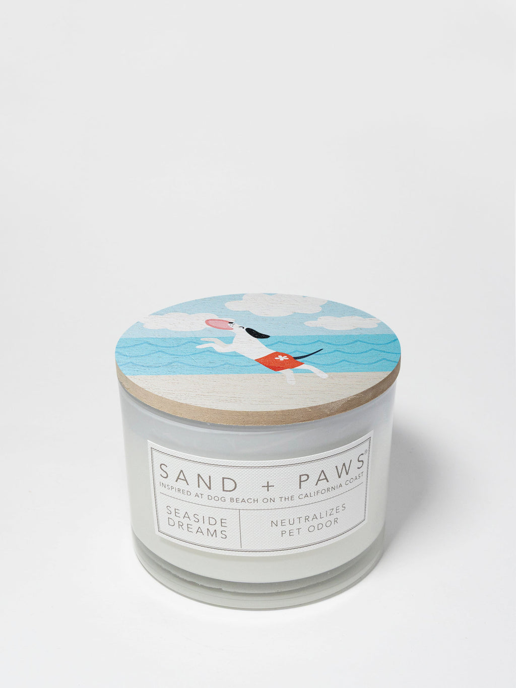 Elegant Sand + Paws Seaside Dreams 12 oz scented candle