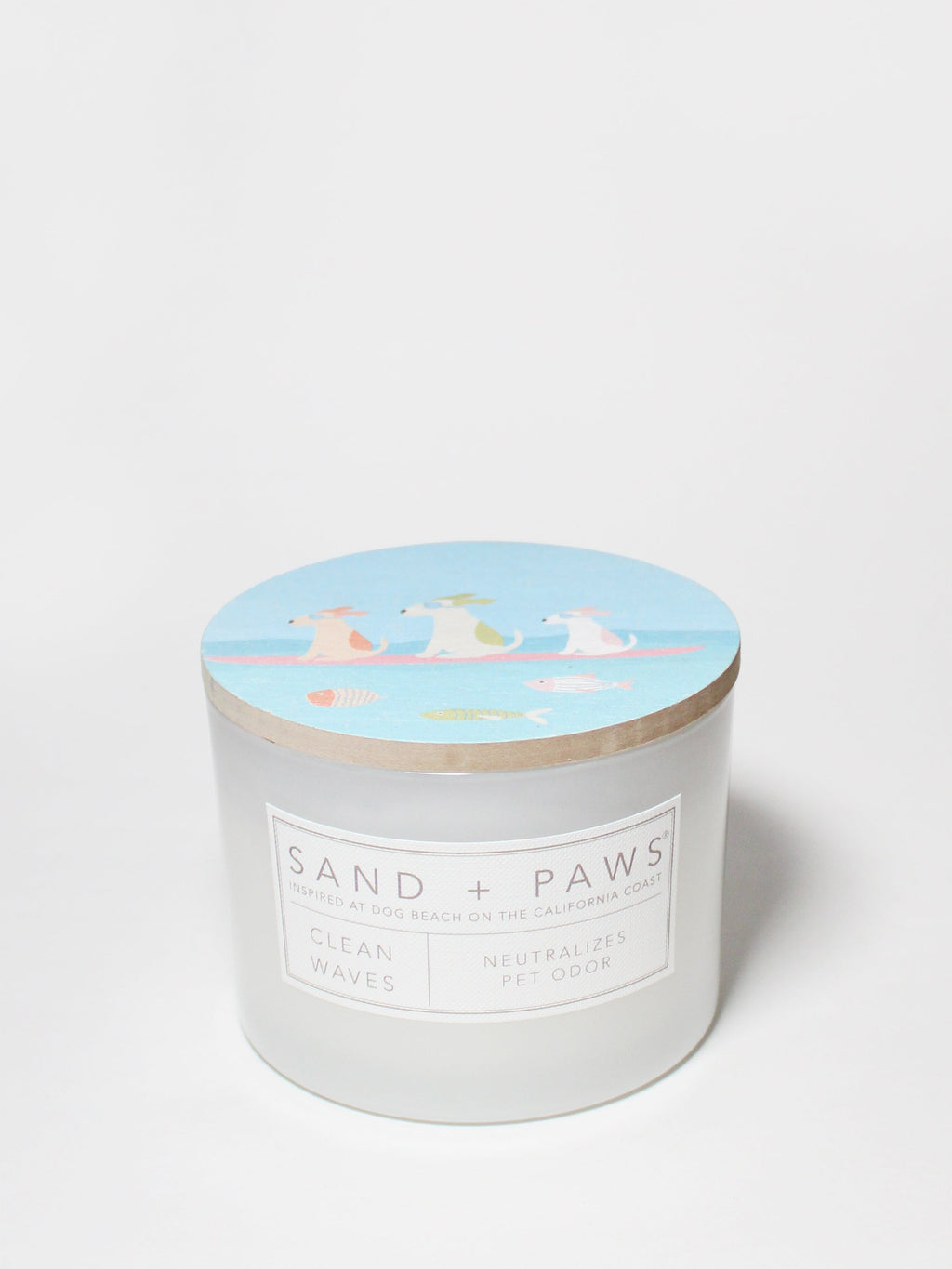 Elegant Sand + Paws Clean Waves 12 oz scented candle
