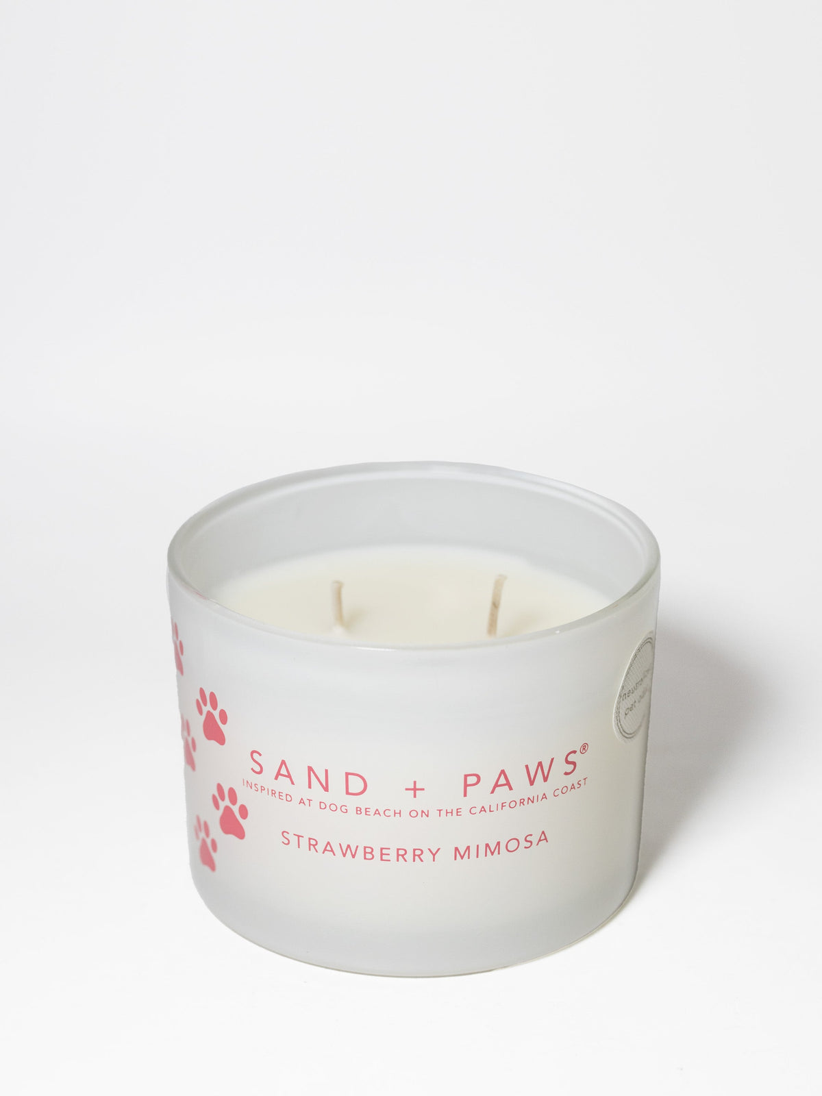 Elegant Sand + Paws Strawberry Mimosa 12 oz scented candle