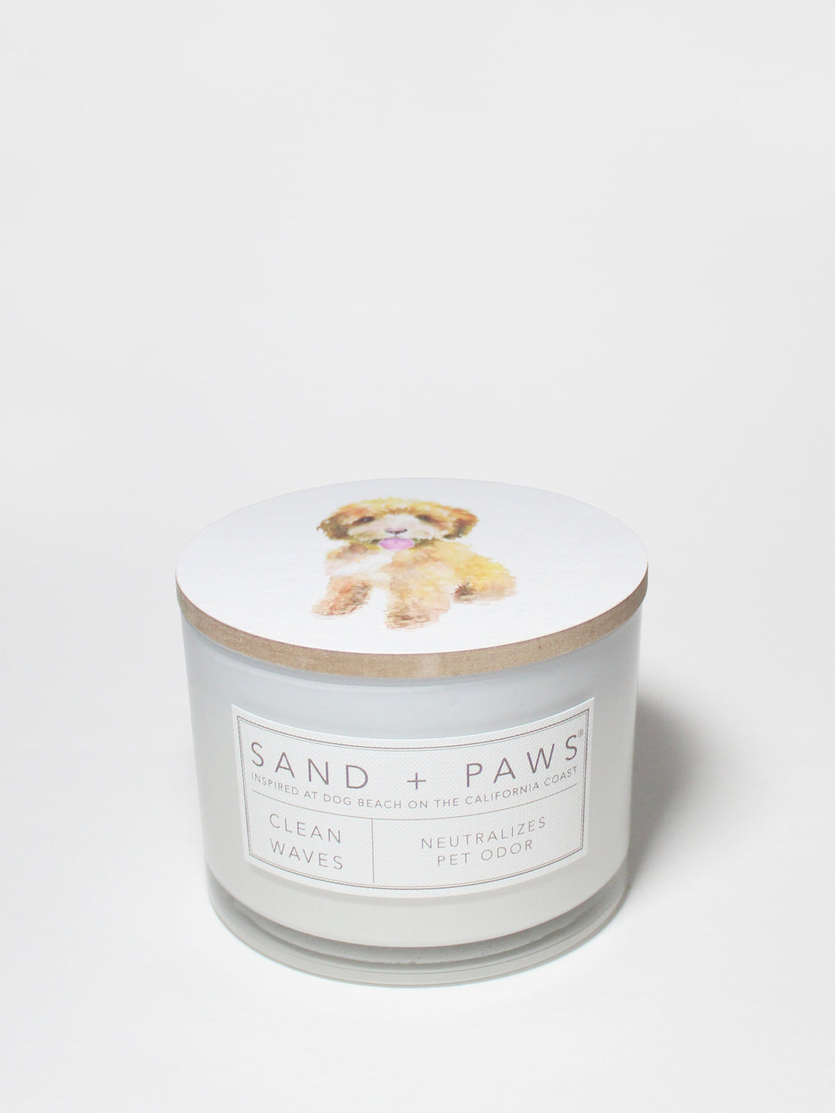 Elegant Sand + Paws Clean Waves 12 oz scented candle