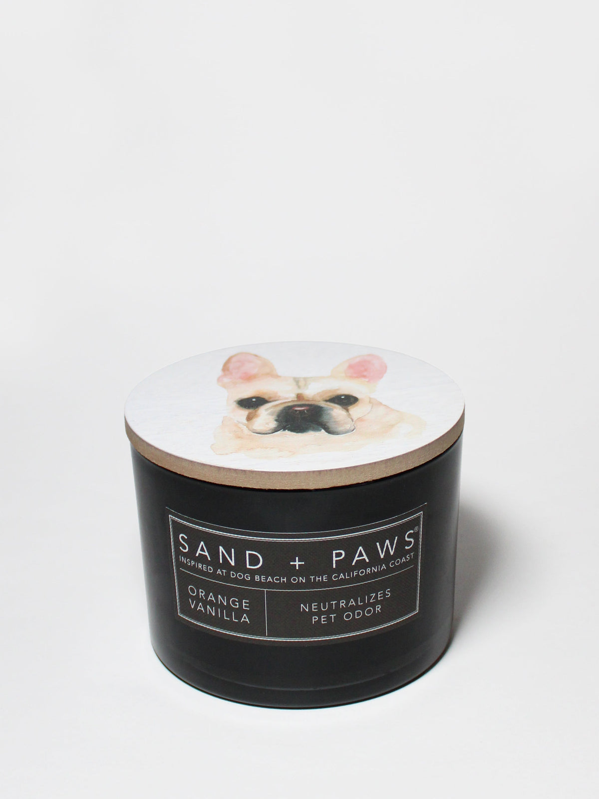 Elegant Sand + Paws Orange Vanilla 12 oz scented candle