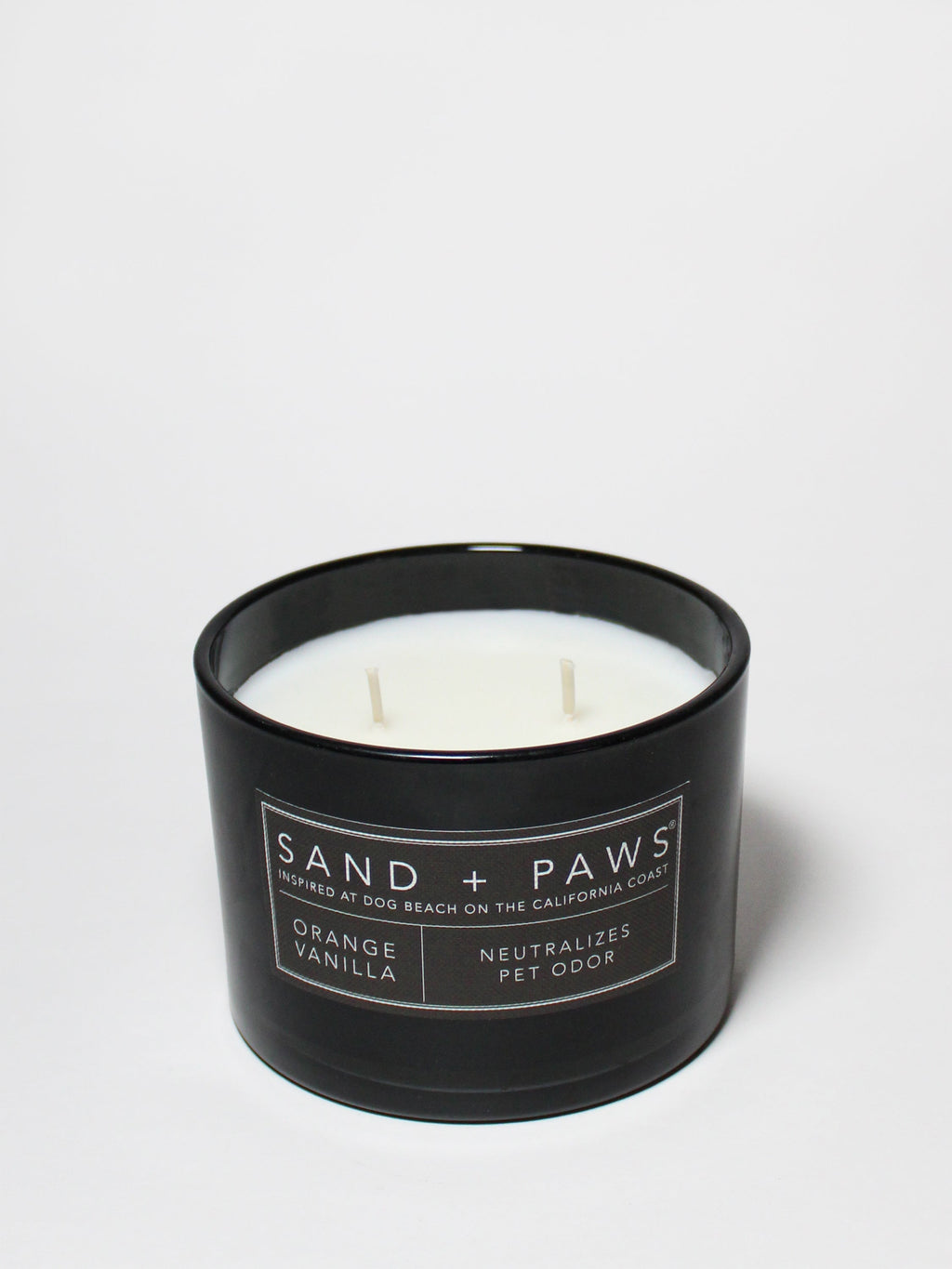 Elegant Sand + Paws Orange Vanilla 12 oz scented candle