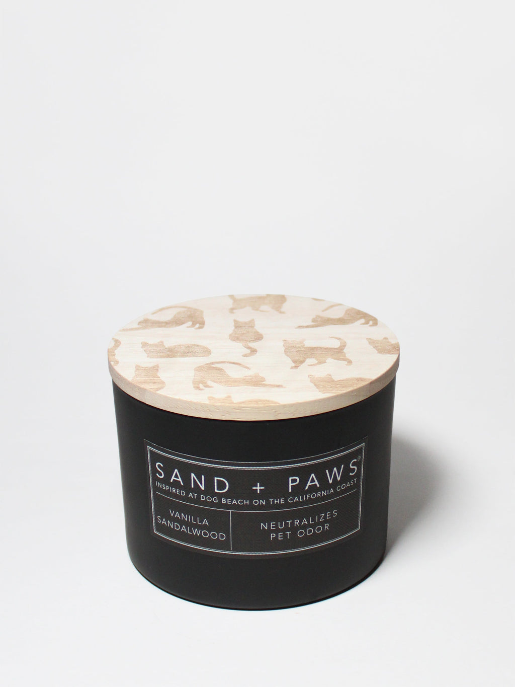 Elegant Sand + Paws Vanilla Sandalwood 12 oz scented candle