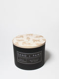Elegant Sand + Paws Vanilla Sandalwood 12 oz scented candle