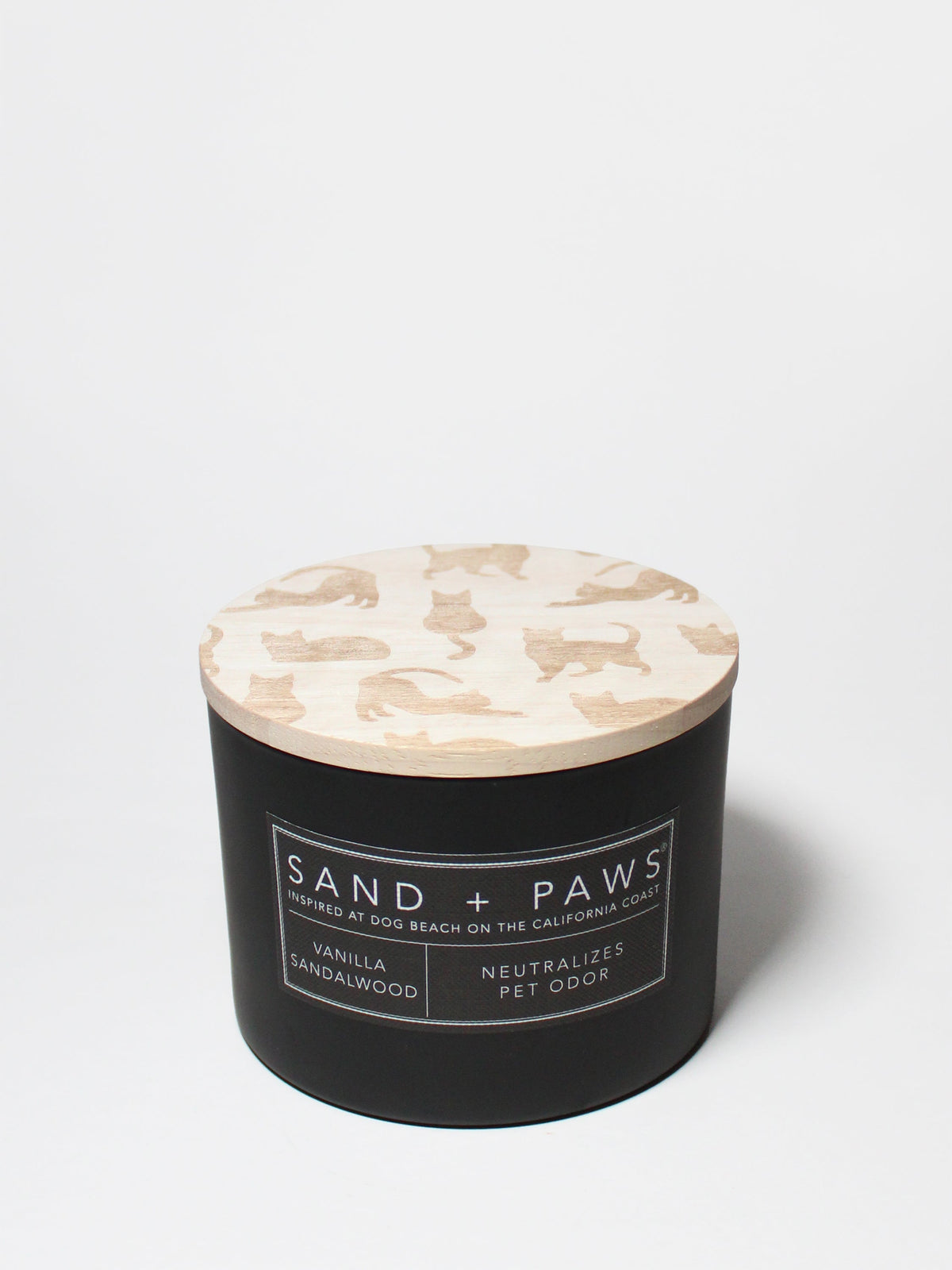 Elegant Sand + Paws Vanilla Sandalwood 12 oz scented candle