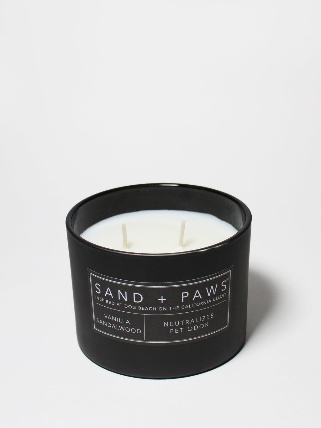 Elegant Sand + Paws Vanilla Sandalwood 12 oz scented candle