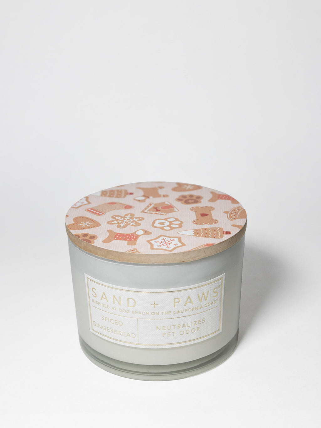 Elegant Sand + Paws Spiced Gingerbread 12 oz scented candle
