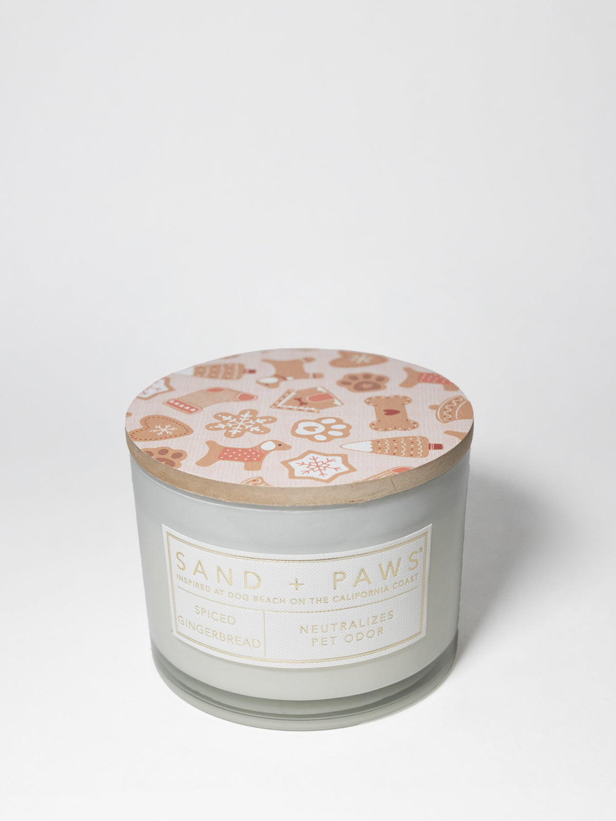 Elegant Sand + Paws Spiced Gingerbread 12 oz scented candle