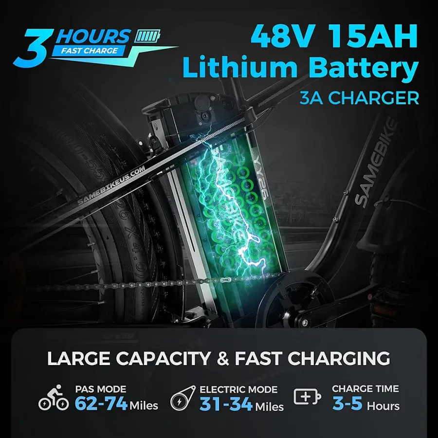 Outdoor electric bike with 48V / 15Ah lithium battery✨