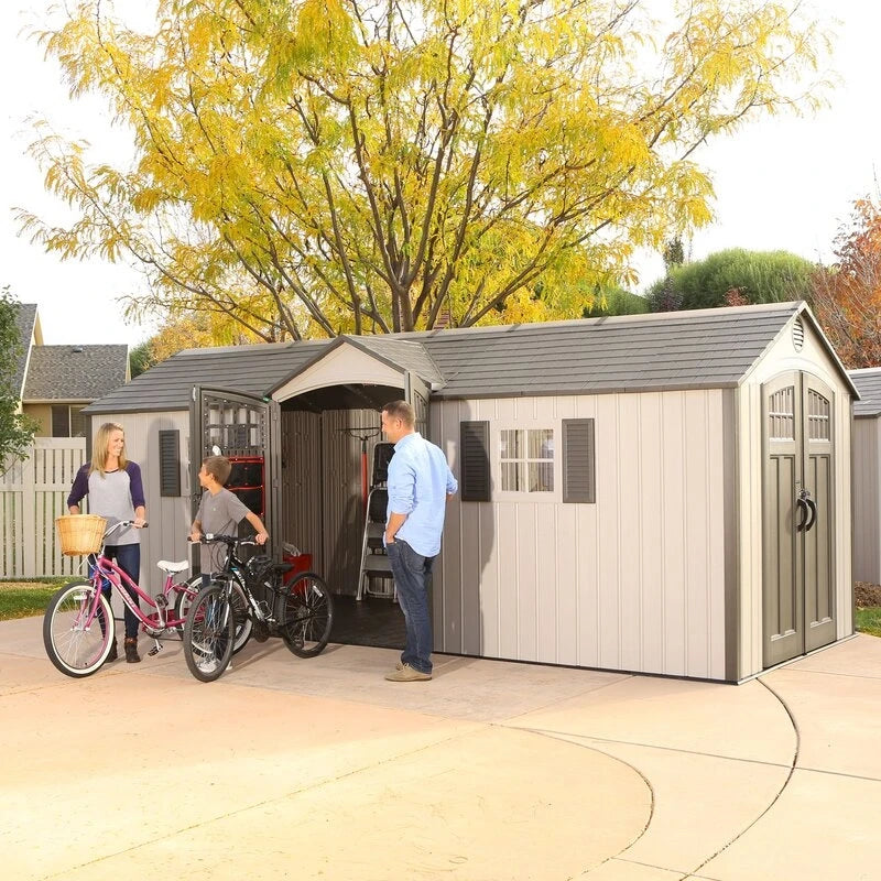 20 ft. x 8 ft. Garden Building Plastic Shed
